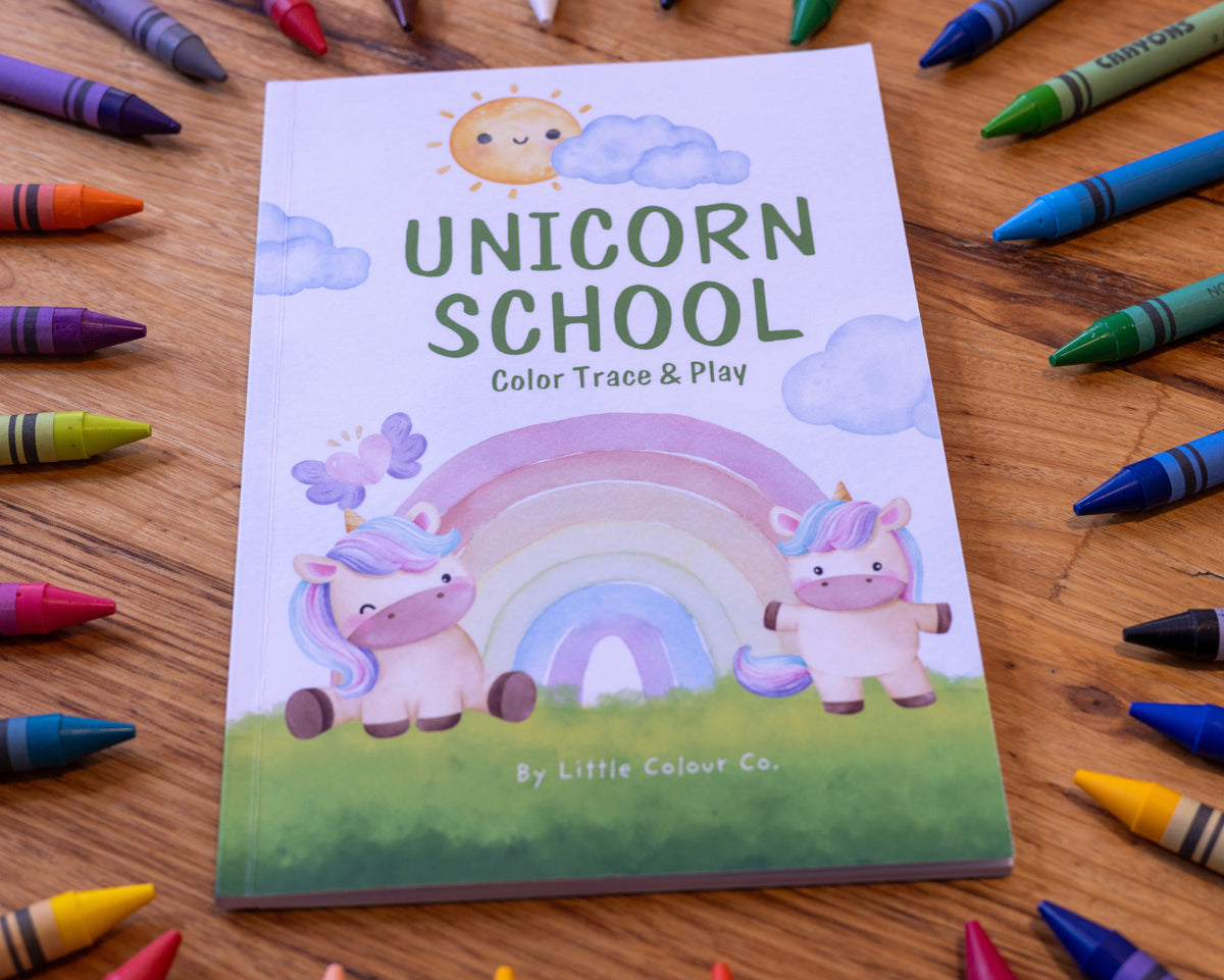 Unicorn School Color Trace & Play: Coloring books for Kids