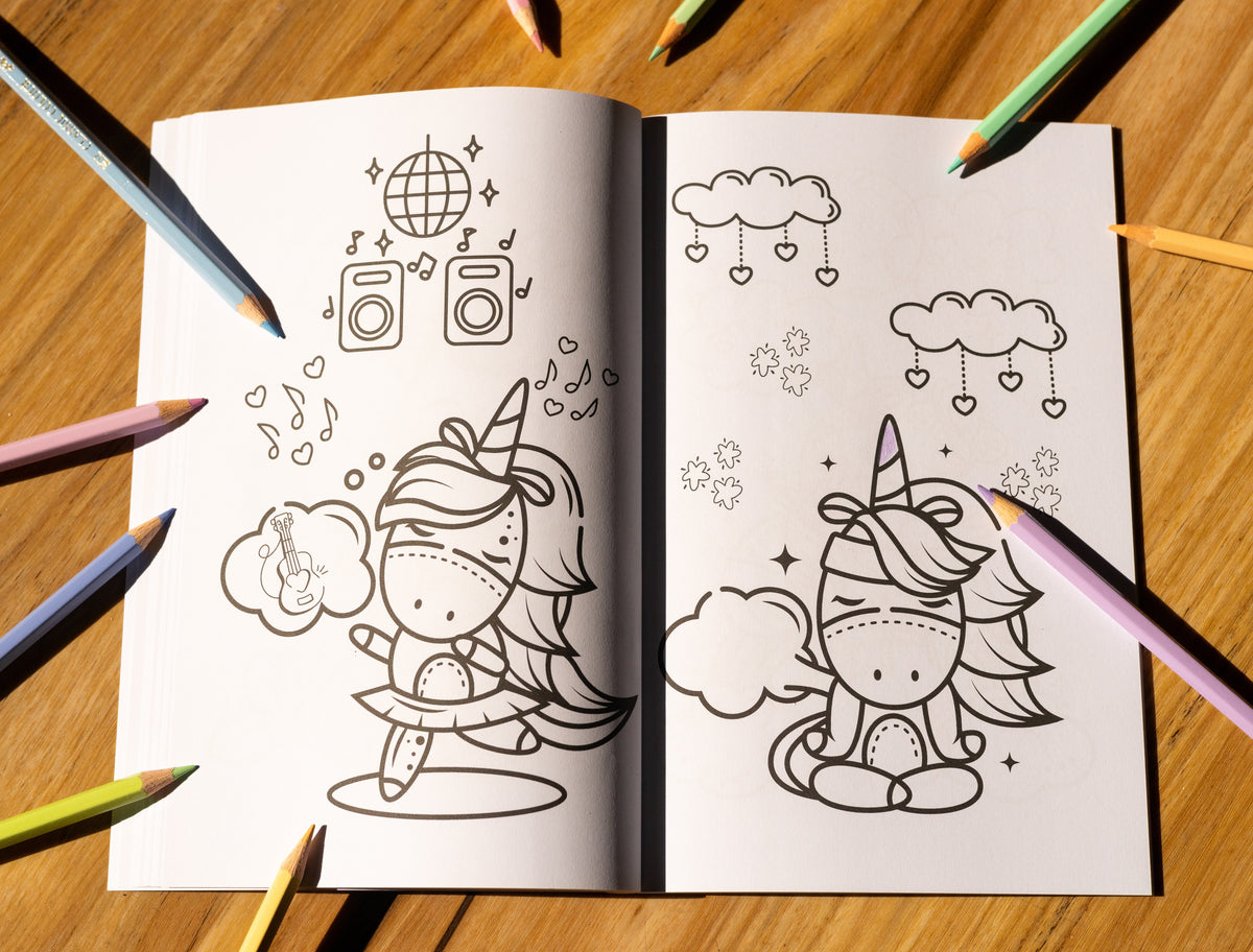 Unicorn School Color Trace & Play: Coloring books for Kids