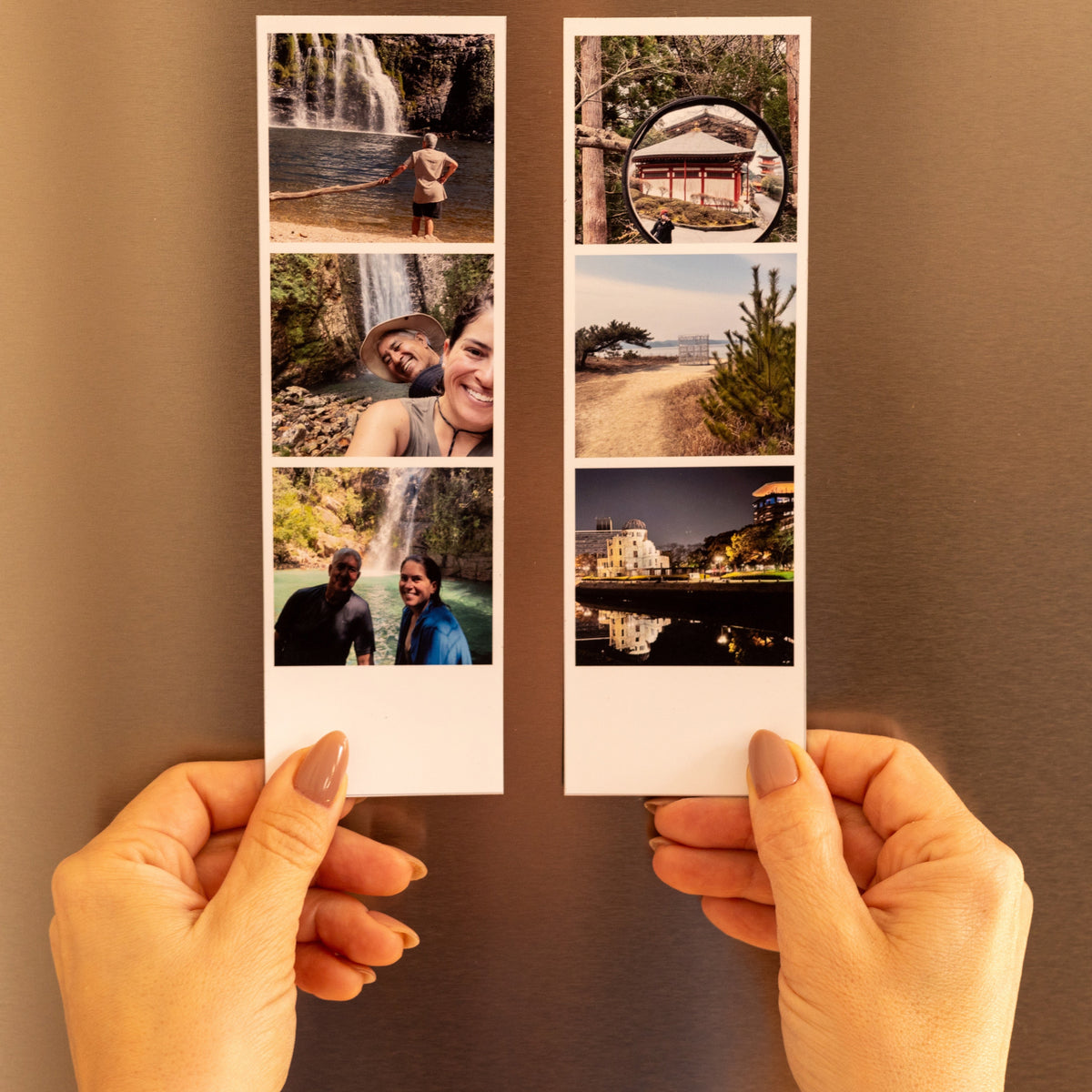 Personalised 2.5 × 8 inch Polaroid photo strip magnets