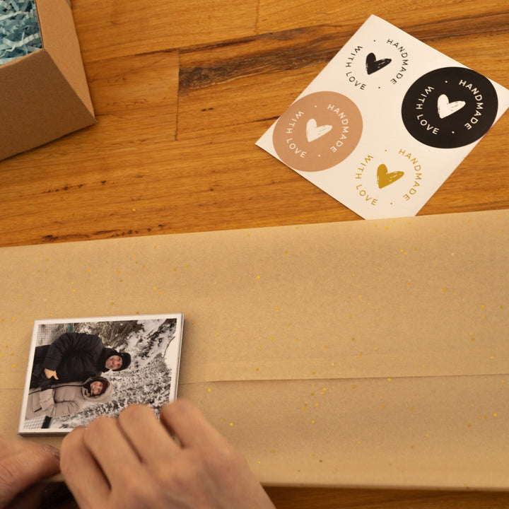 Personalised photo strip magnets with Little Colour Co packaging